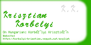 krisztian korbelyi business card